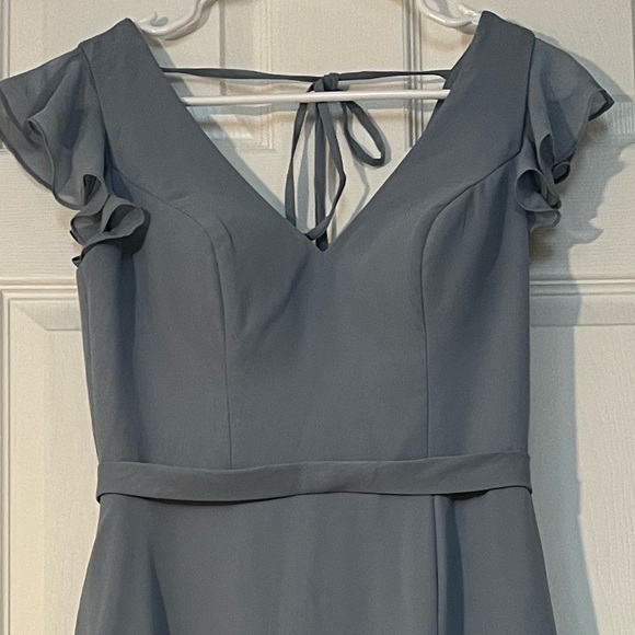 Azazie Claudine dress in Dusty Blue - Picture 2 of 6